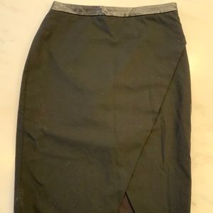 1. STATE BLACK SKIRT W/LEATHER WAISTBAND  SIZE 2